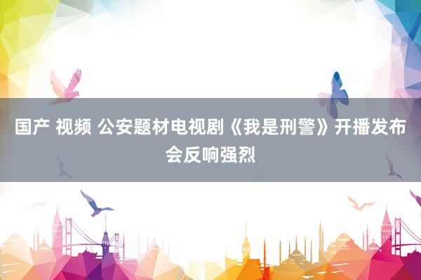国产 视频 公安题材电视剧《我是刑警》开播发布会反响强烈